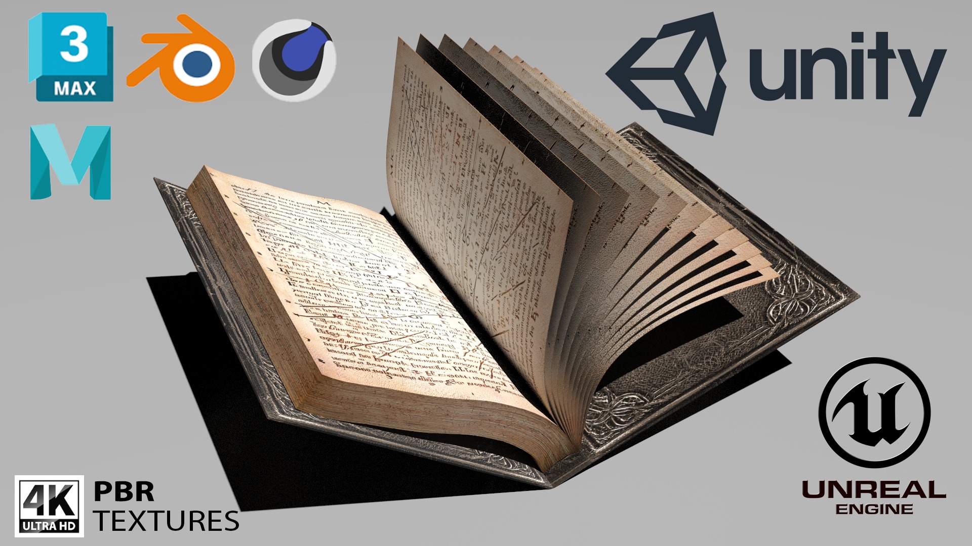 Animated Book 3D Low-poly 3D model_8