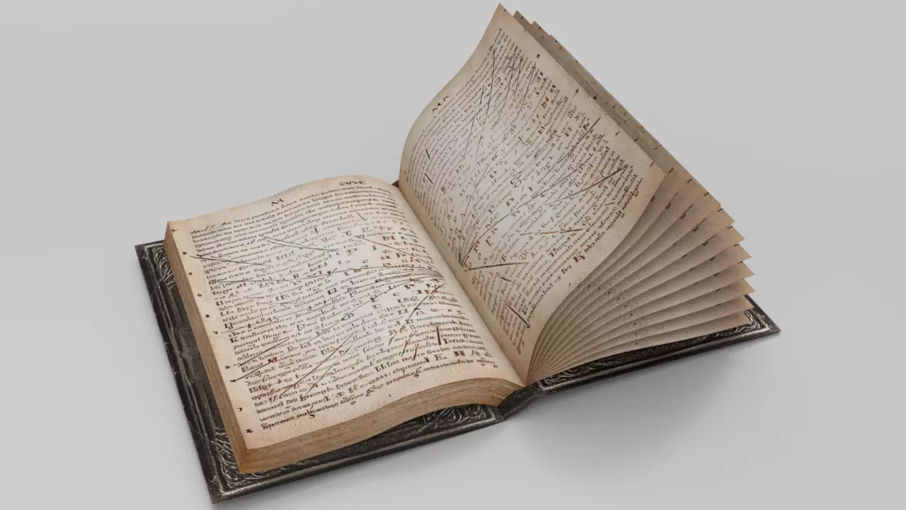 Animated Book 3D Low-poly 3D model_9