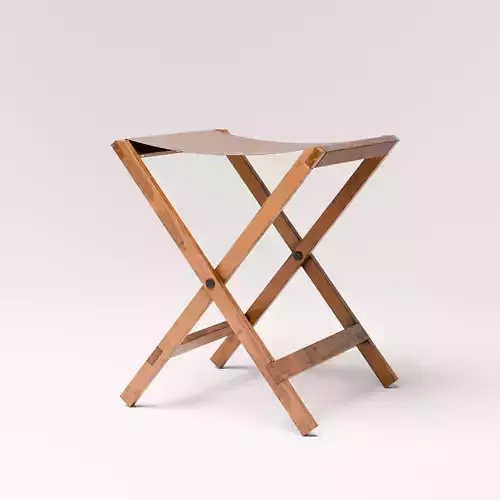 Camp Folding Chair Low-poly 3D model