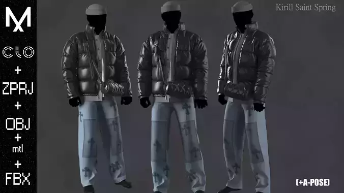  URBAN OUTFIT Marvelous designer Clo3d OBJ mtl FBX ZPRJ