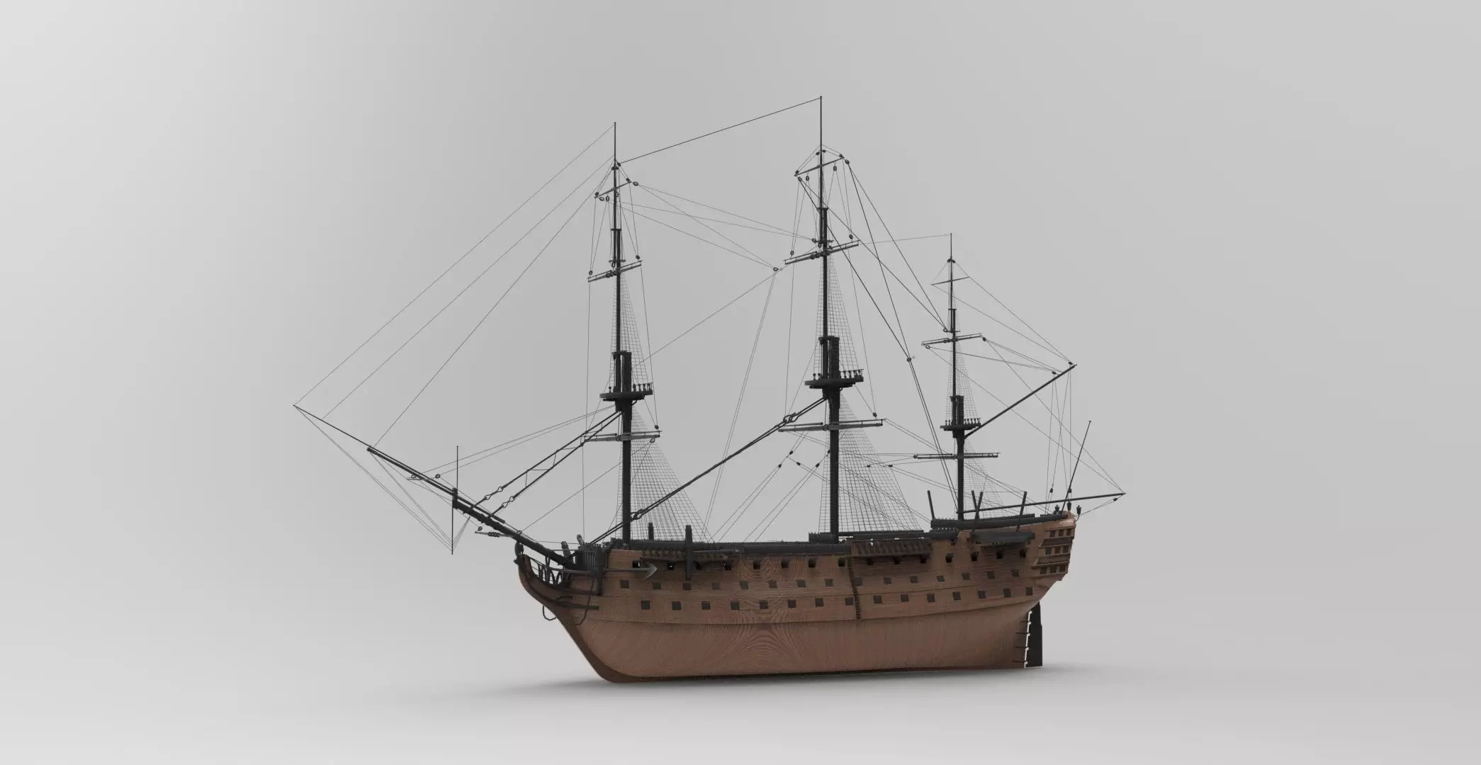 sailing ship 3D model_0