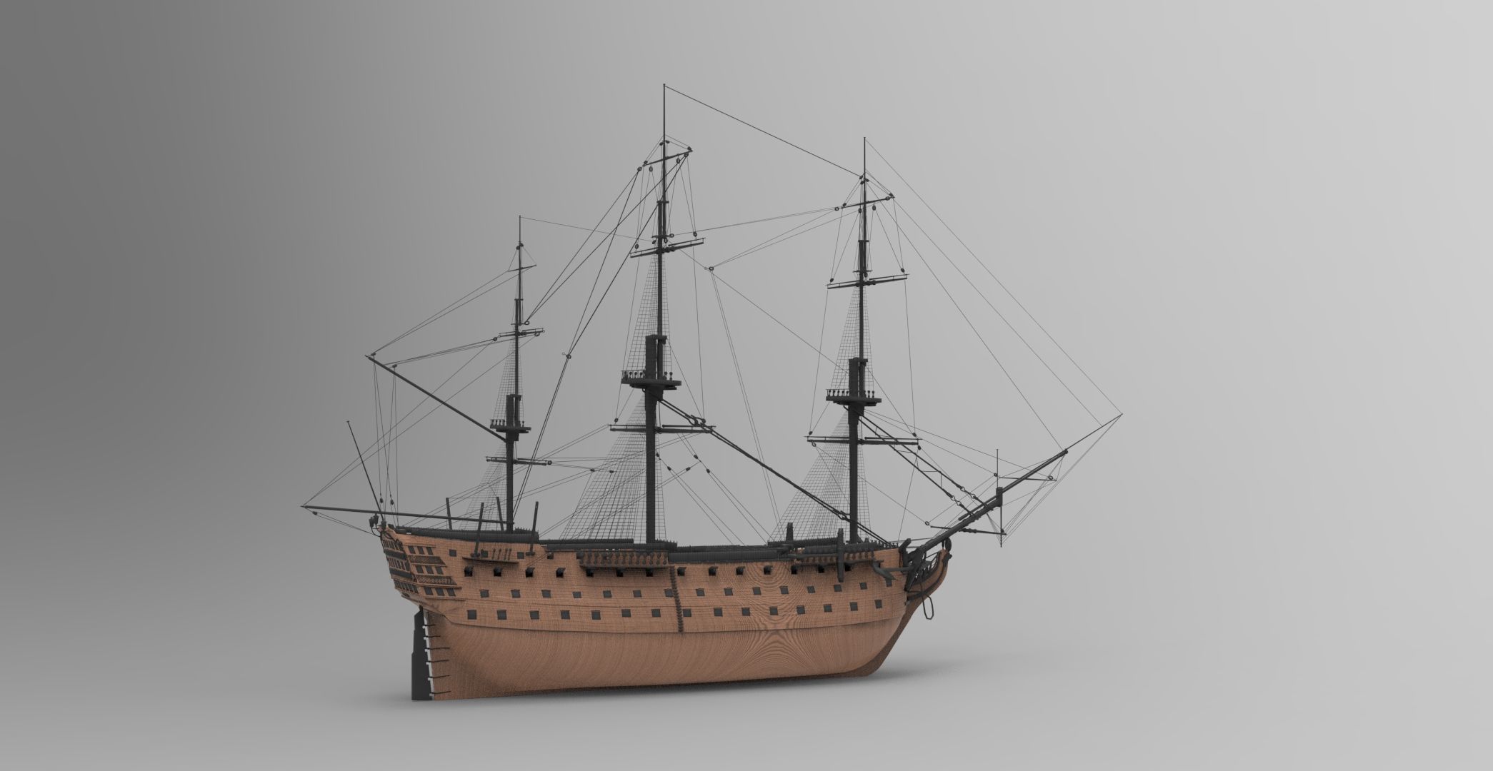 sailing ship 3D model_1