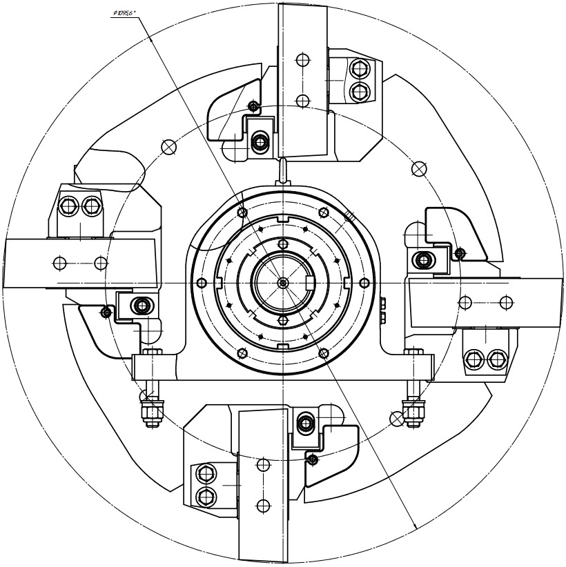 Rotor NP 1110 for impact crusher  3D model_5