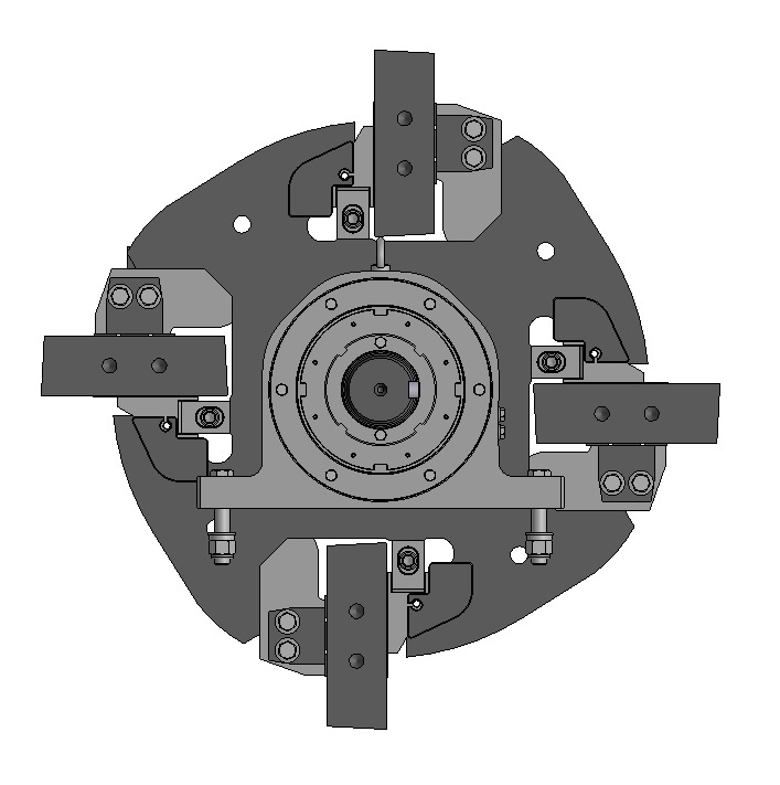 Rotor NP 1110 for impact crusher  3D model_2