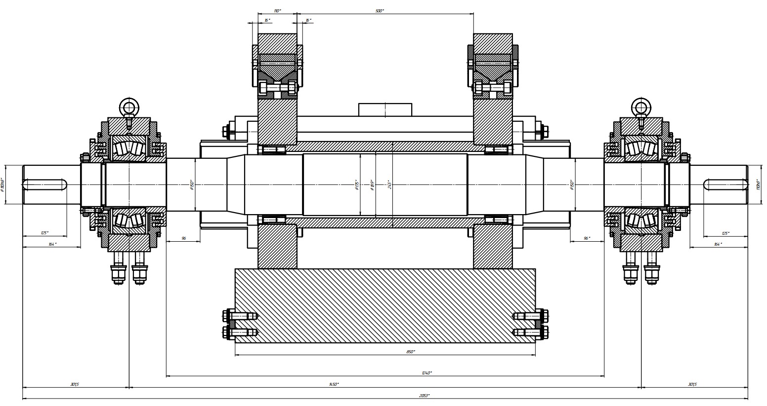 Rotor NP 1110 for impact crusher  3D model_4