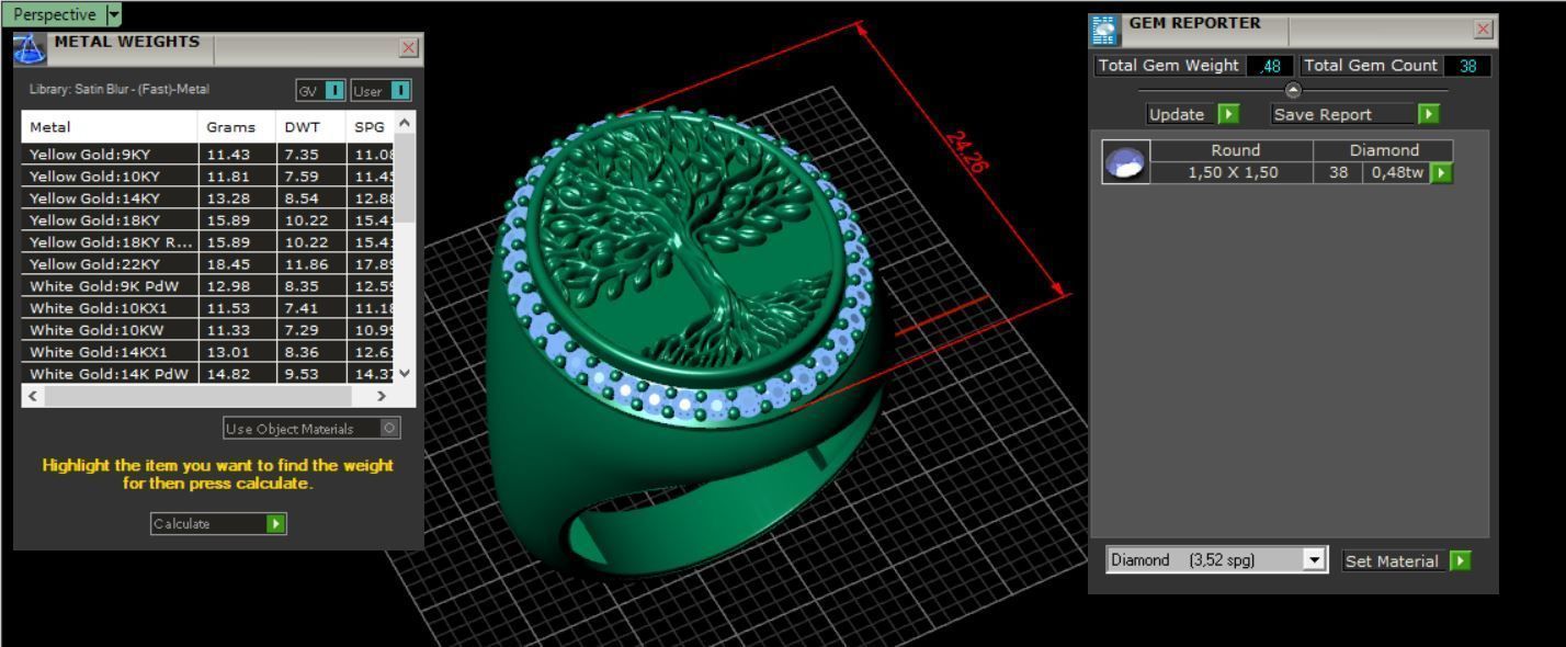 Tree of Life Ring-2 3D print model_7