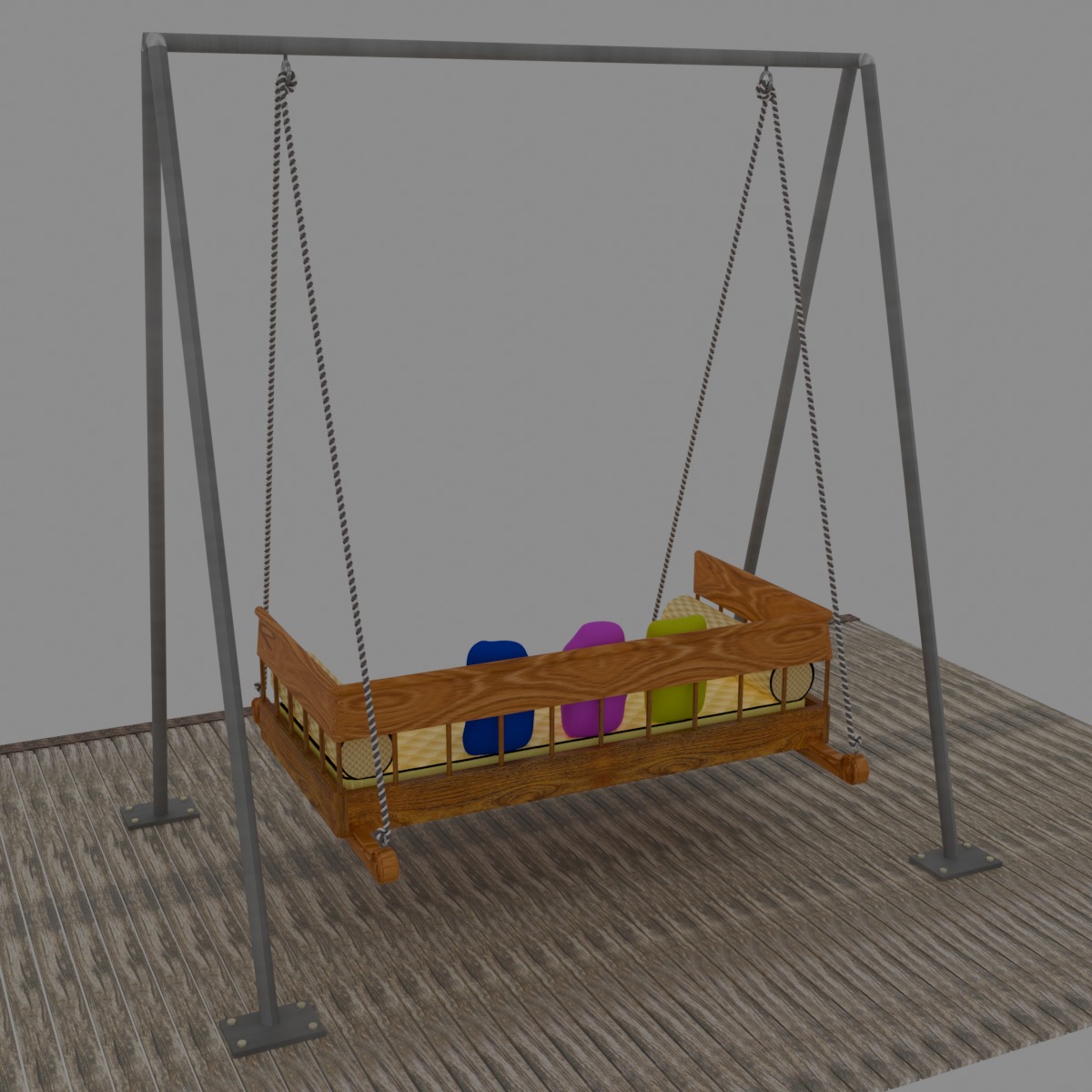 Porch Swing 3D model_3