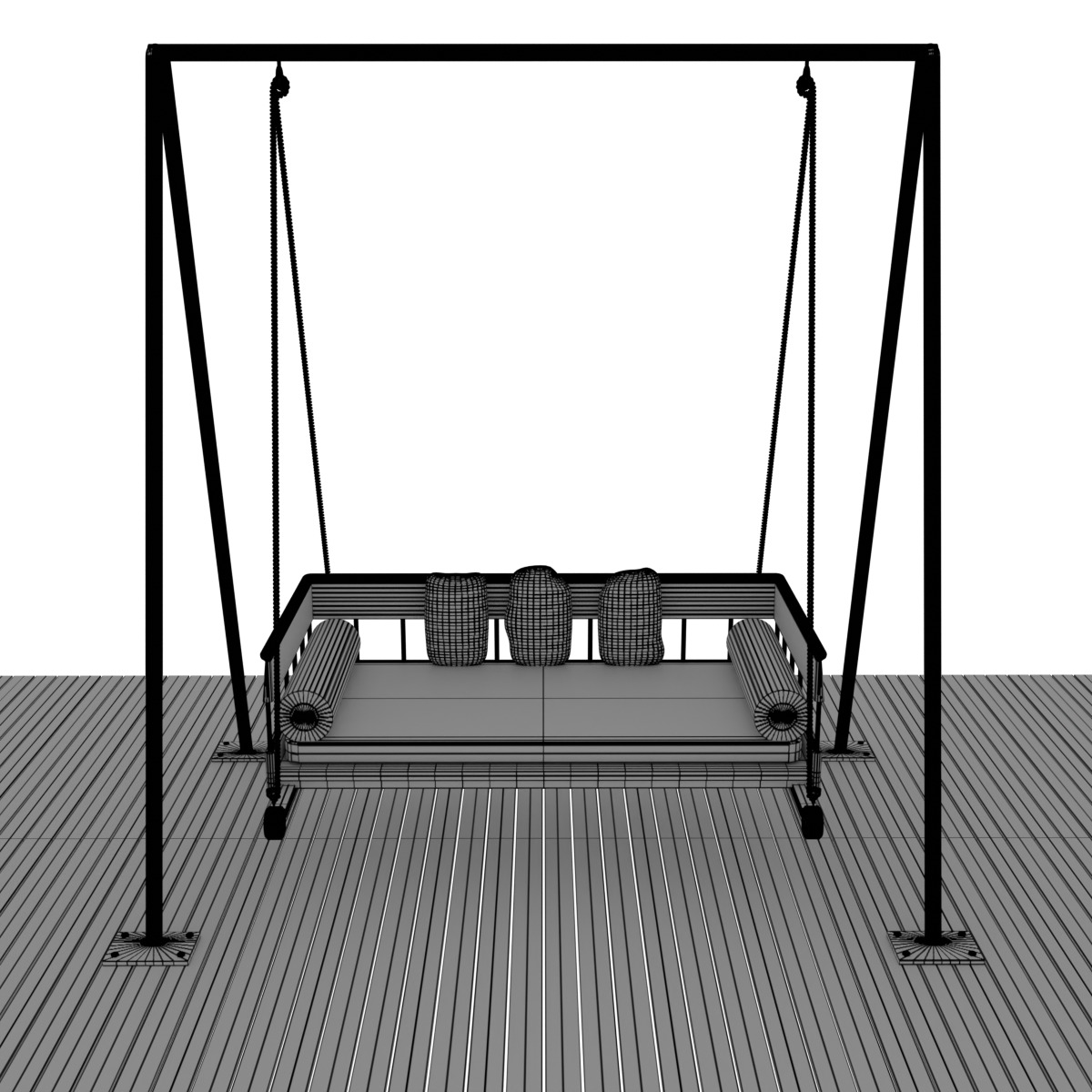 Porch Swing 3D model_7