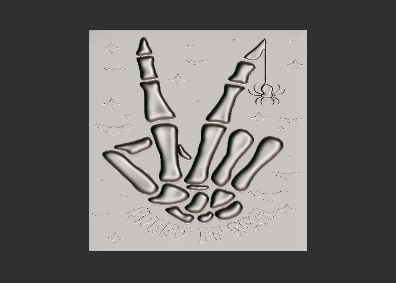 skull hand cnc 3D print model_3