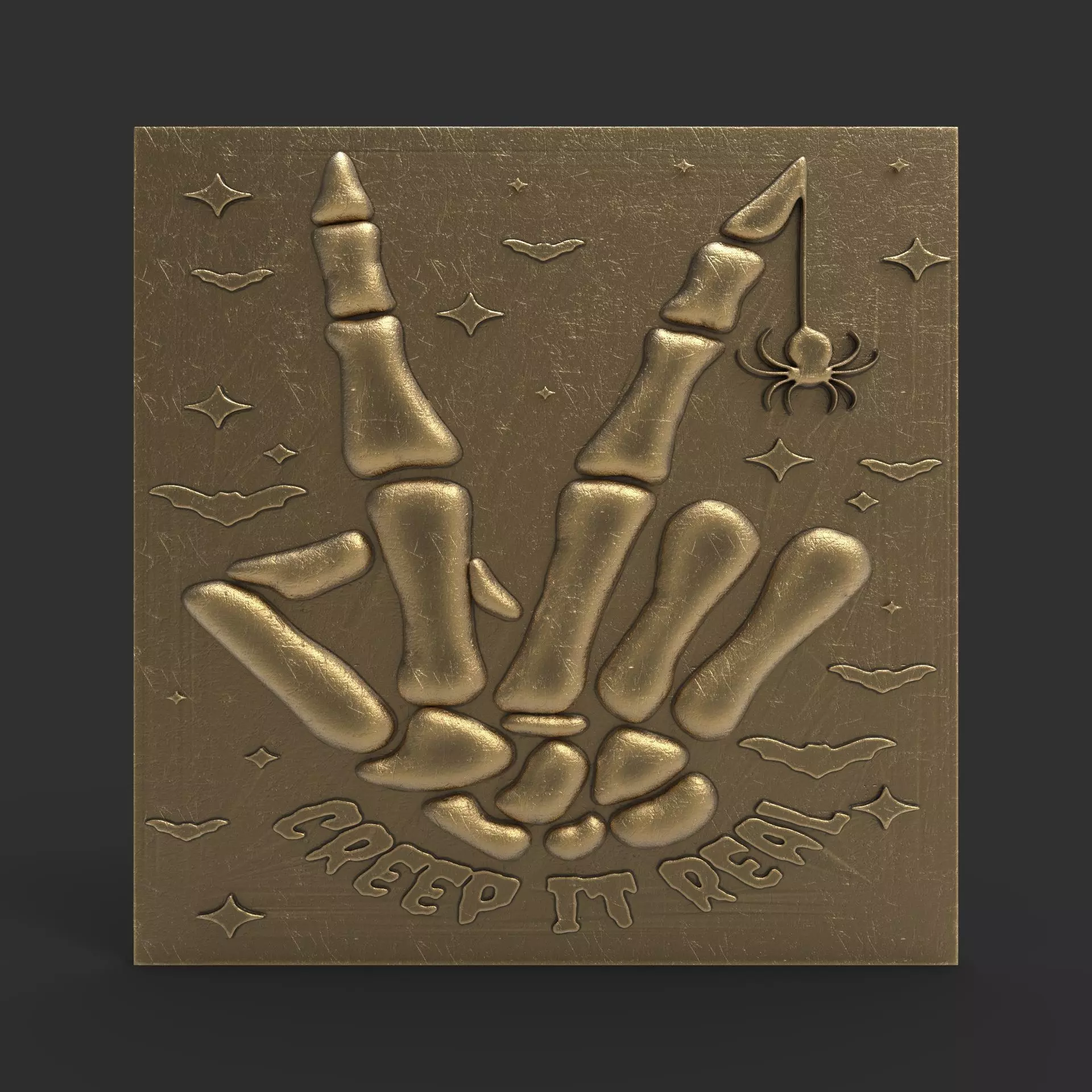 skull hand cnc 3D print model_0