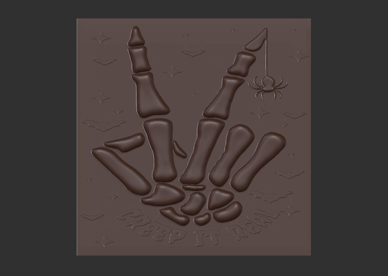 skull hand cnc 3D print model_6