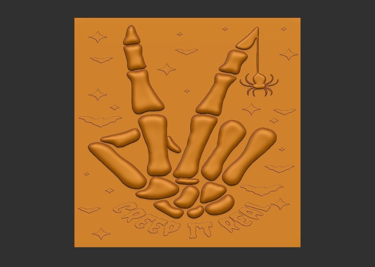 skull hand cnc 3D print model_5