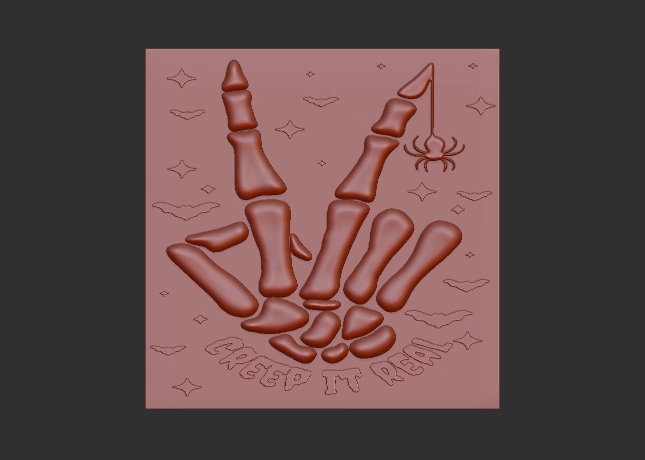 skull hand cnc 3D print model_4