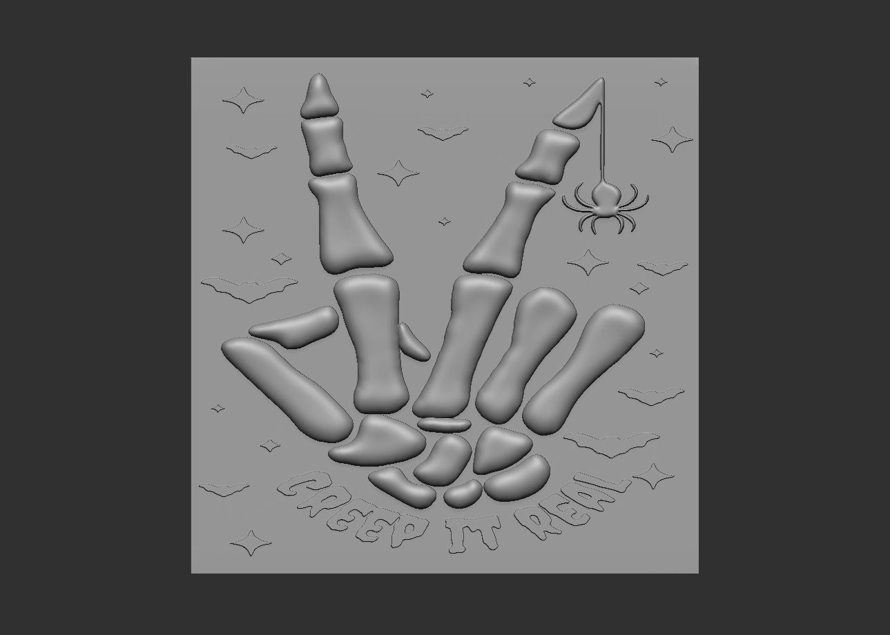 skull hand cnc 3D print model_11