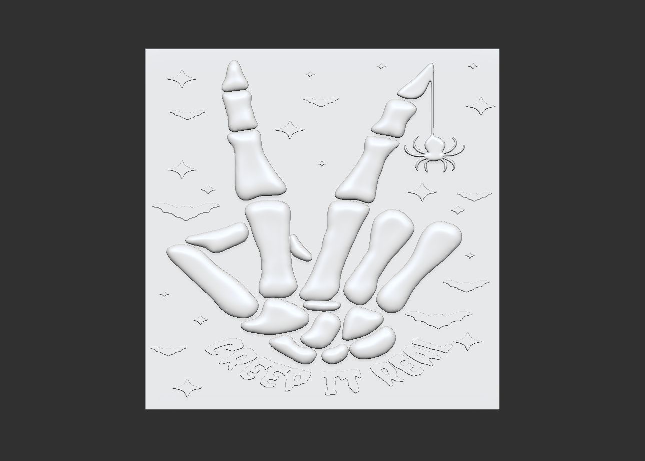 skull hand cnc 3D print model_7