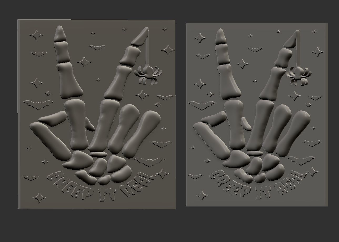 skull hand cnc 3D print model_1