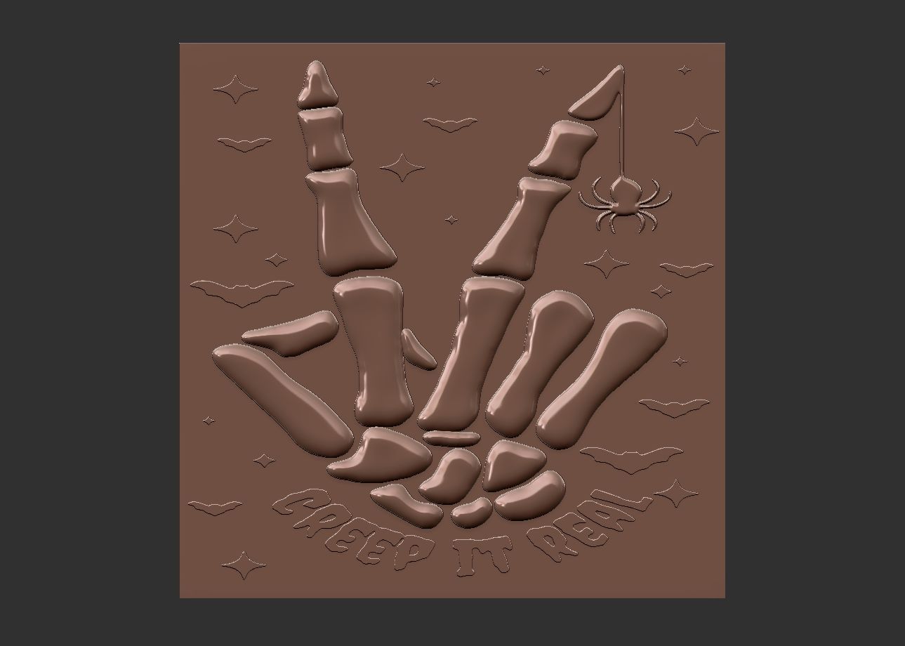 skull hand cnc 3D print model_10