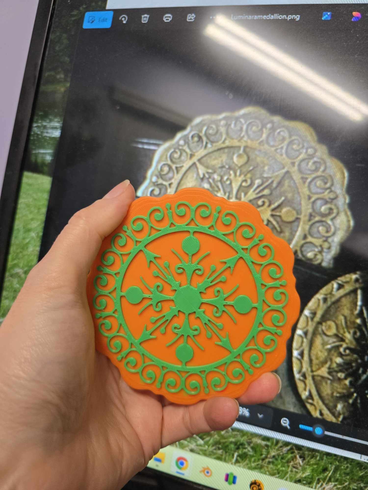 Luminara Pendant and Medallions 3D print model_2