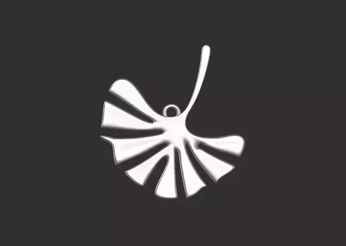 ginko leave pentant 3D print model