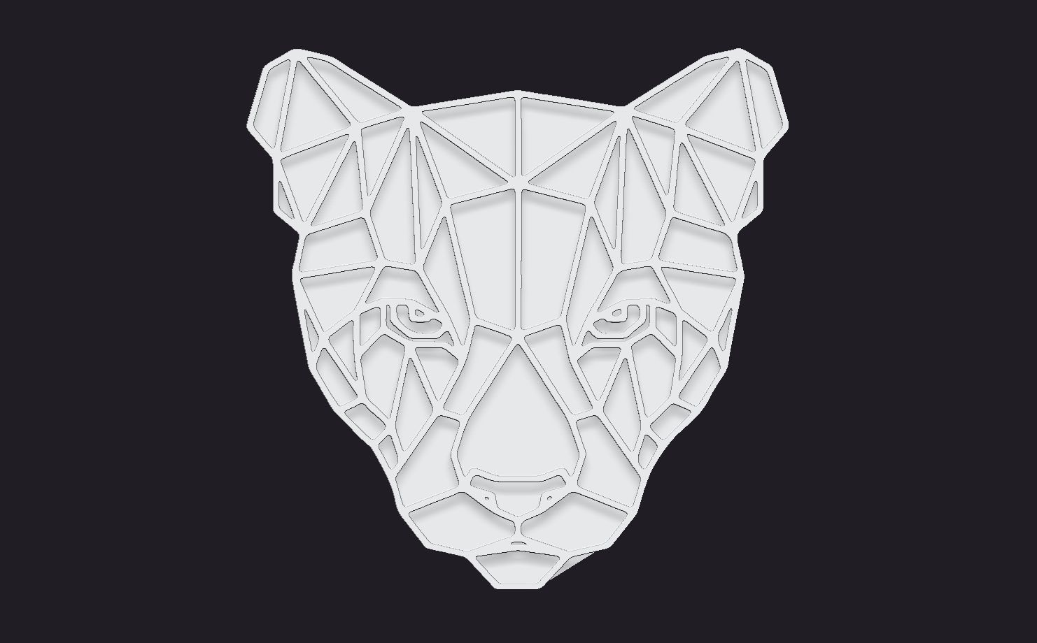 geomentric tiger  3D print model_8