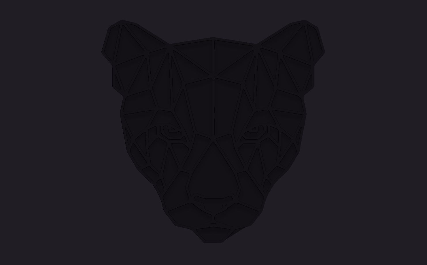 geomentric tiger  3D print model_7