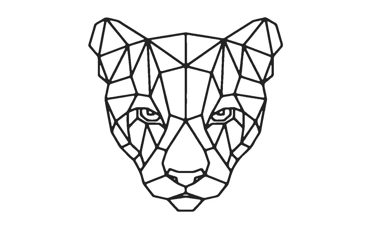 geomentric tiger  3D print model_0