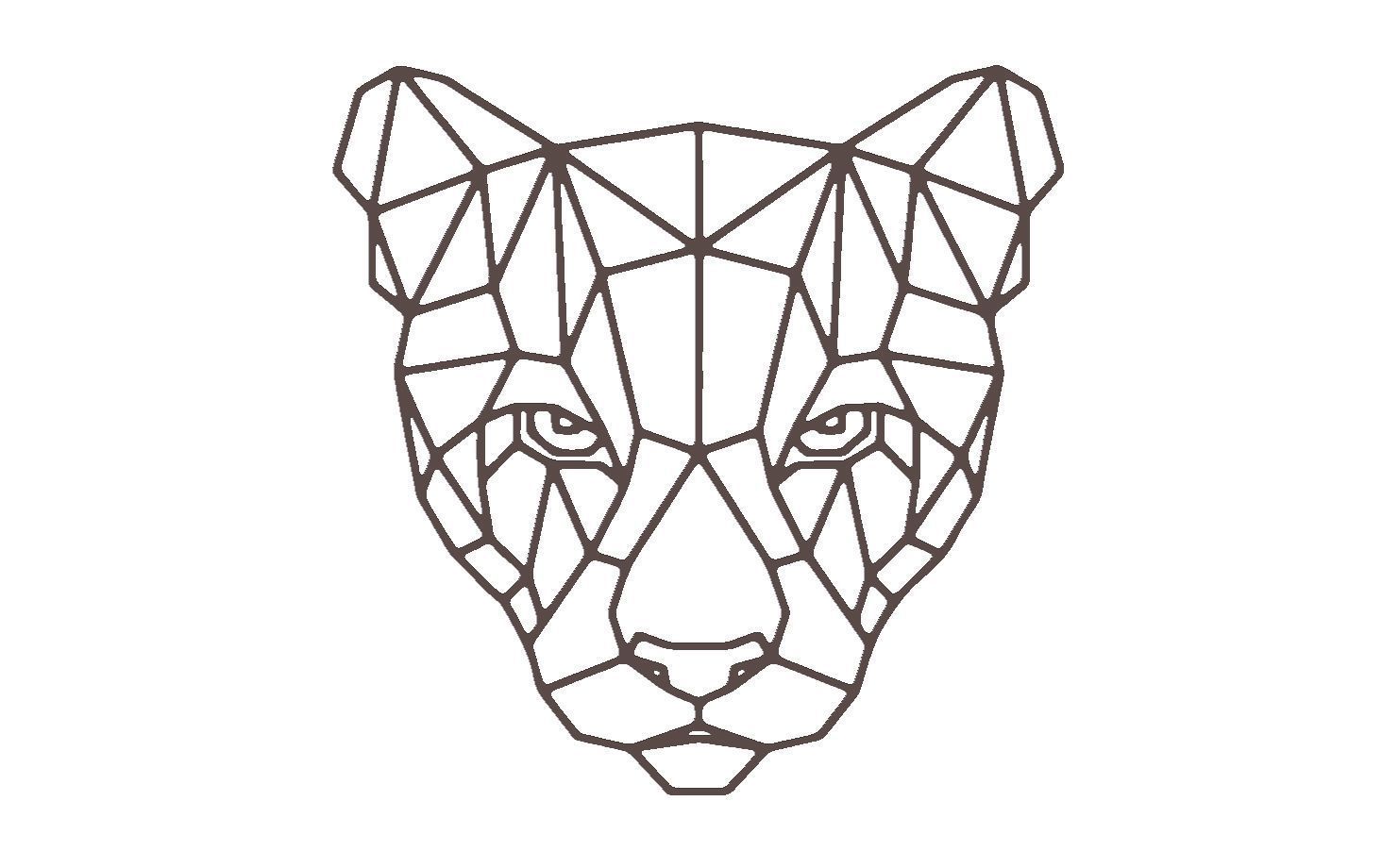 geomentric tiger  3D print model_3