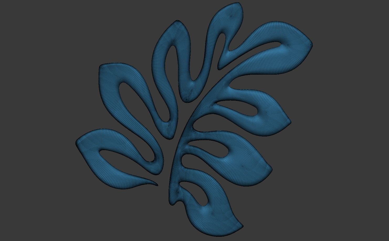leaf pentant 3D print model_1
