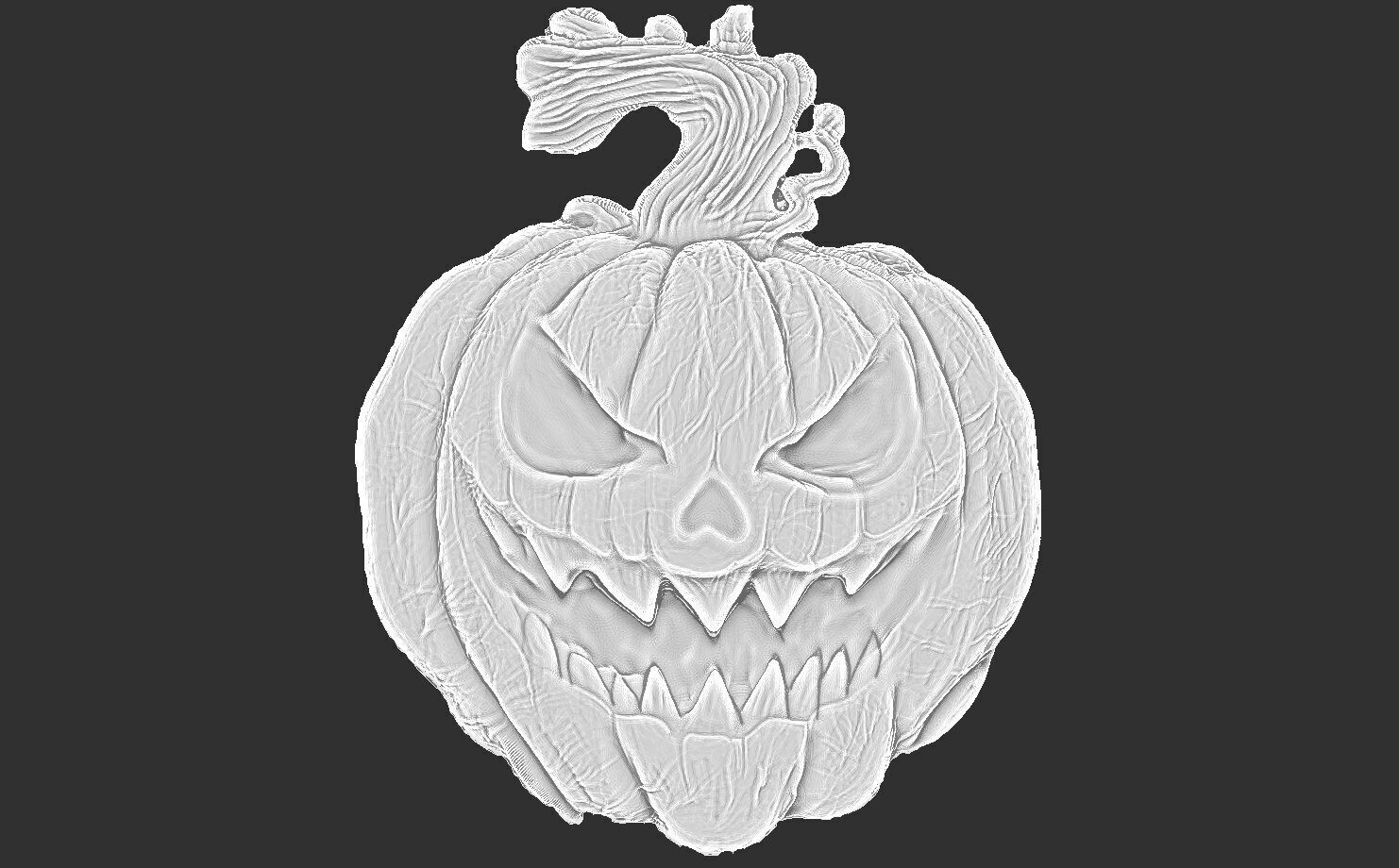 hallowen pumpkin  3D print model_18