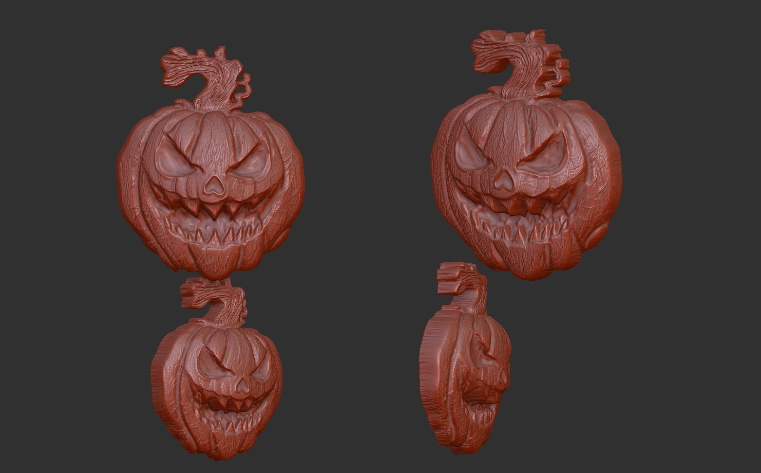 hallowen pumpkin  3D print model_2