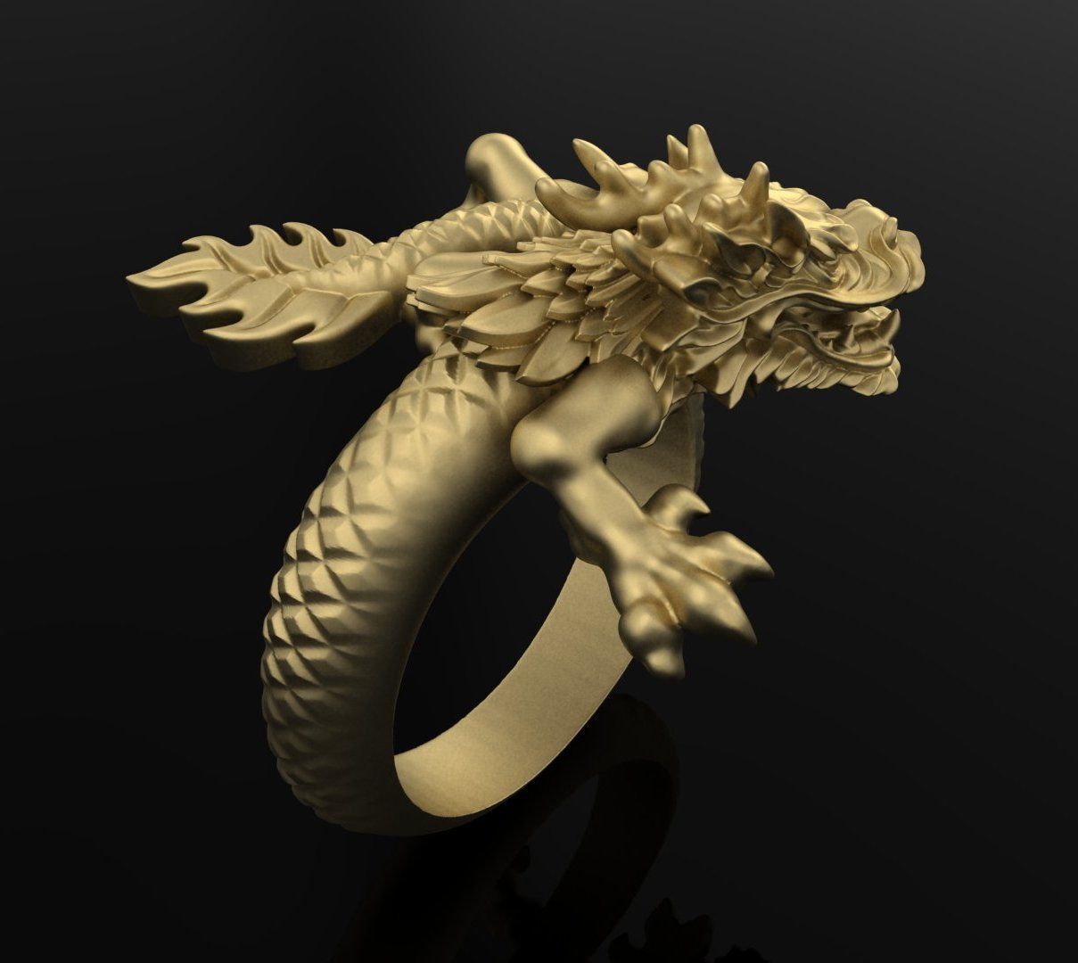 Dragon sculpture 3DM STL OBJ model for 3D printing and CNC 3D print model_6