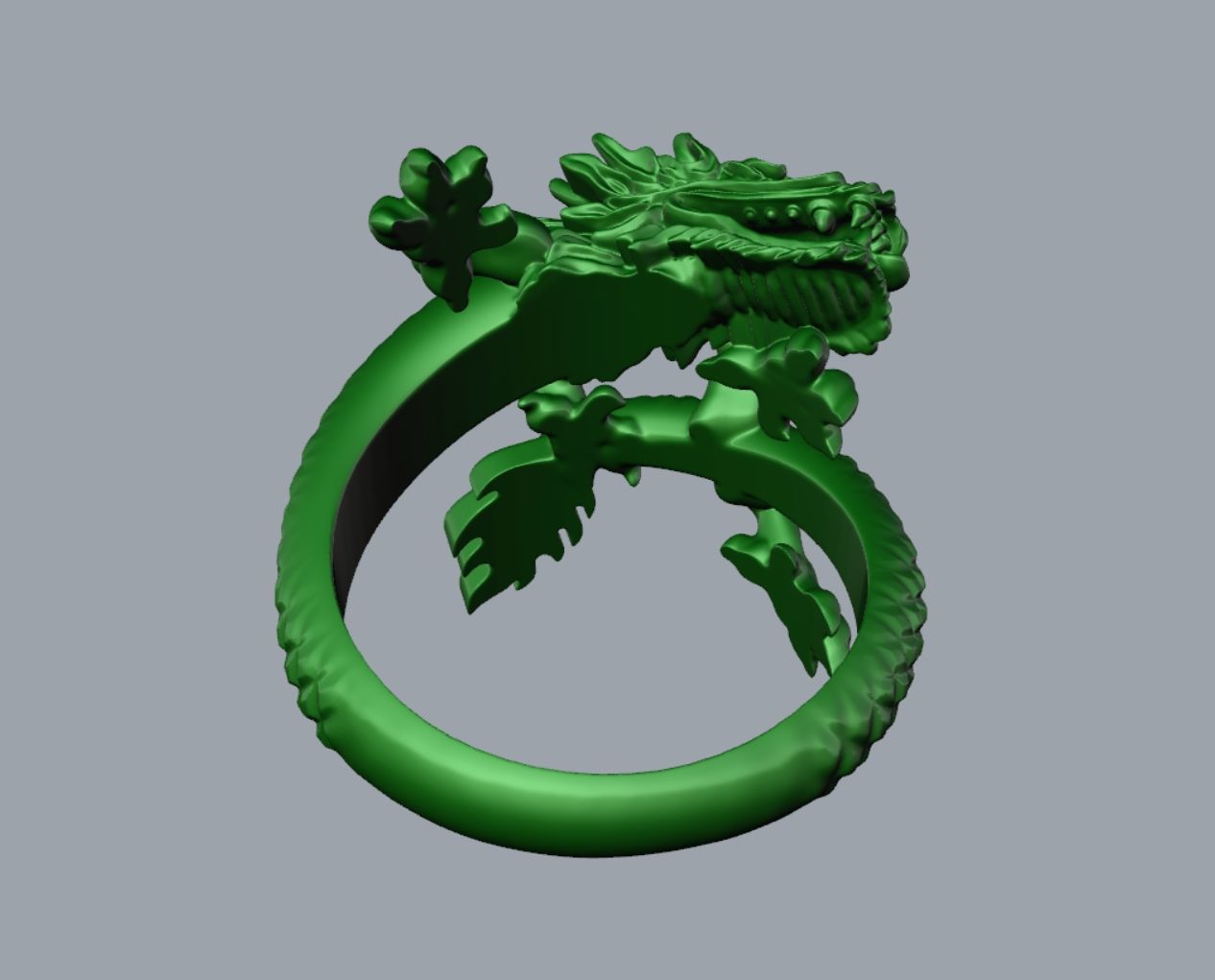 Dragon sculpture 3DM STL OBJ model for 3D printing and CNC 3D print model_10