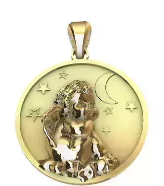 Vintage Cherub Baby Angel Heaven Wings Necklace Jewelry Gift 3D print model Vintage Cherub Baby Angel Heaven Wings Necklace Jewelry Gift 3D print model