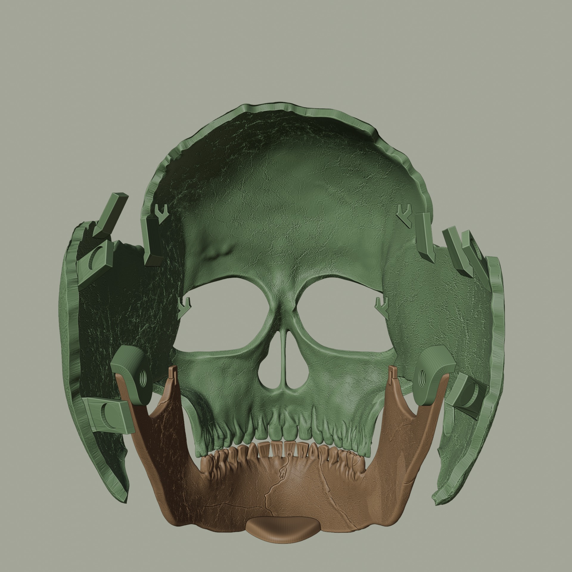 Magnetic Articulated Skull 3D print model_3