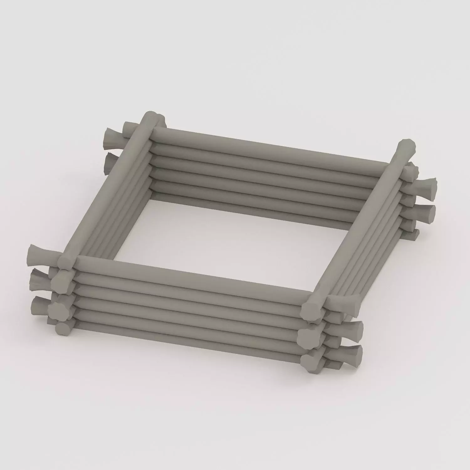 Log cabin lego 3D model_0