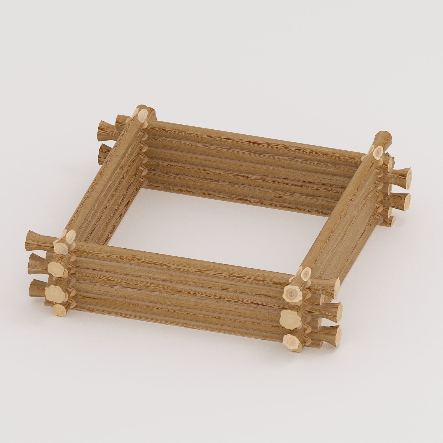 Log cabin lego 3D model_1