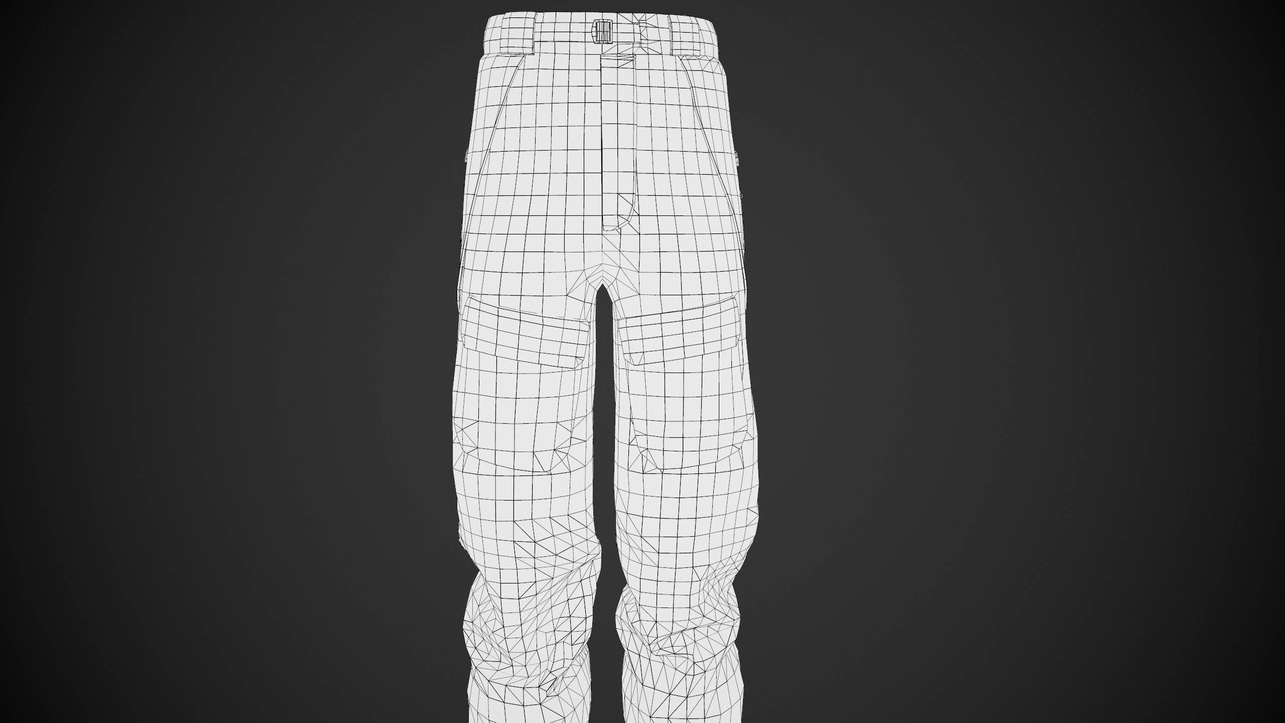 Green Snowboard Pants Style 3  Low-poly 3D model_10