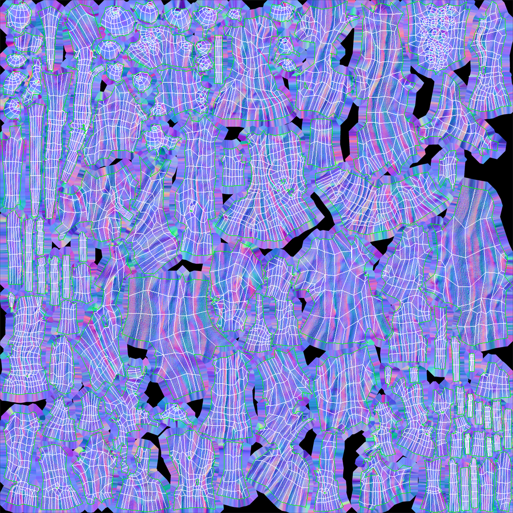 Alien Plant Fern Type 1 Low-poly 3D model_11