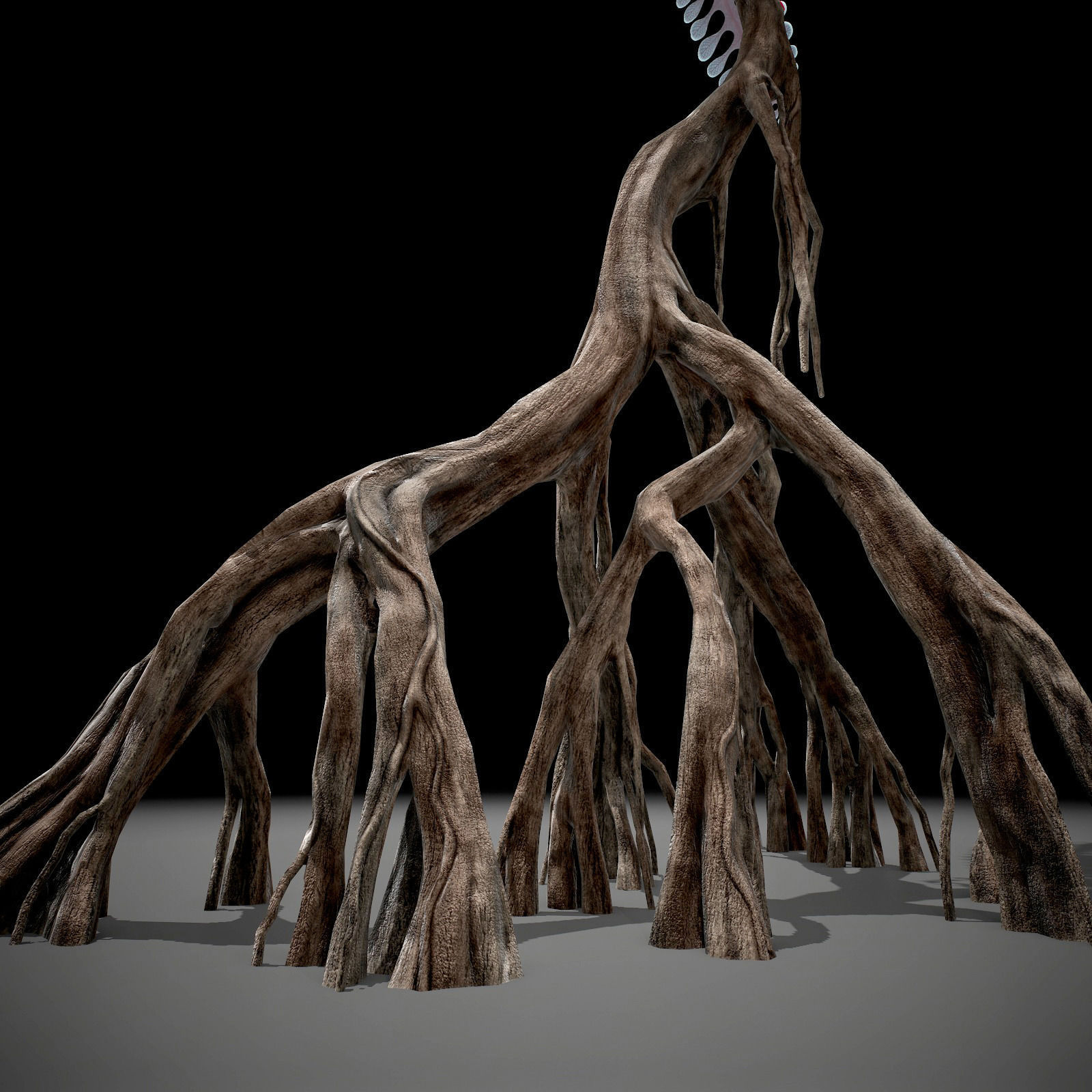 Alien Plant Fern Type 1 Low-poly 3D model_7