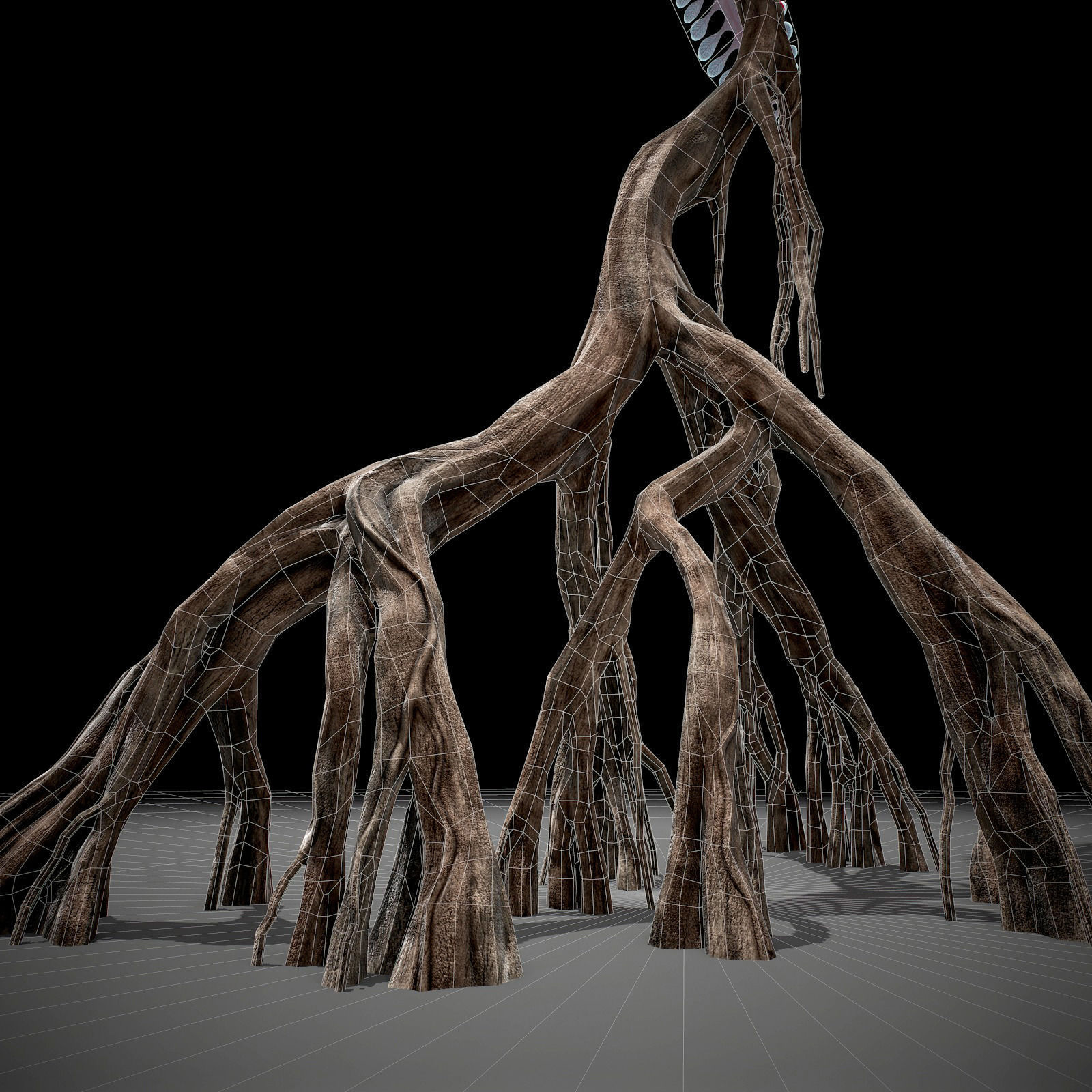 Alien Plant Fern Type 1 Low-poly 3D model_6