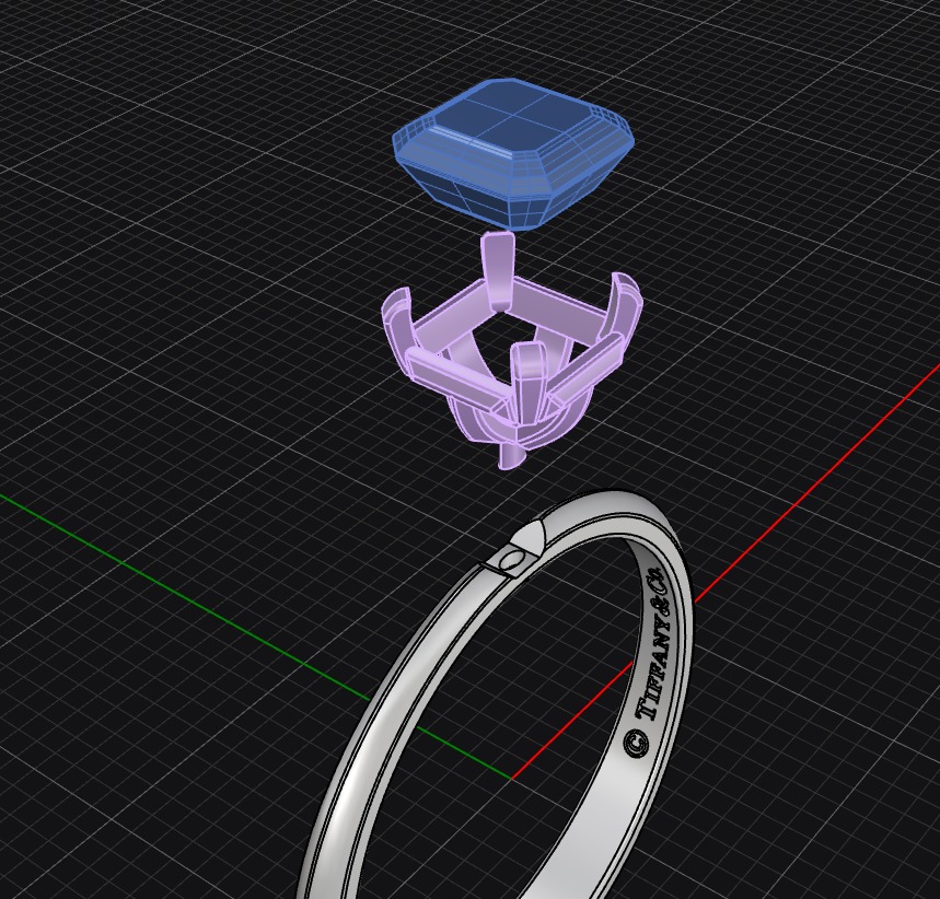 Ring Tiffany T 3D print model_4
