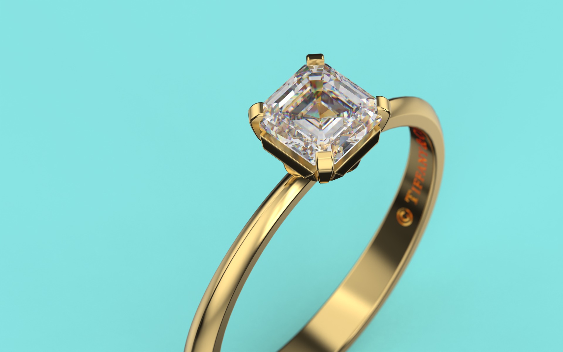 Ring Tiffany T 3D print model_1