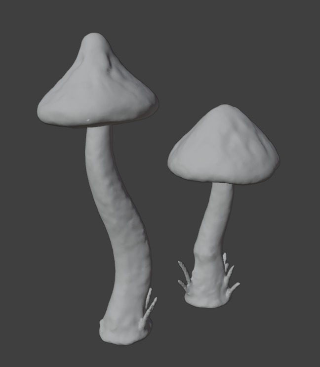 Fantasy Mushrooms 3D model_4