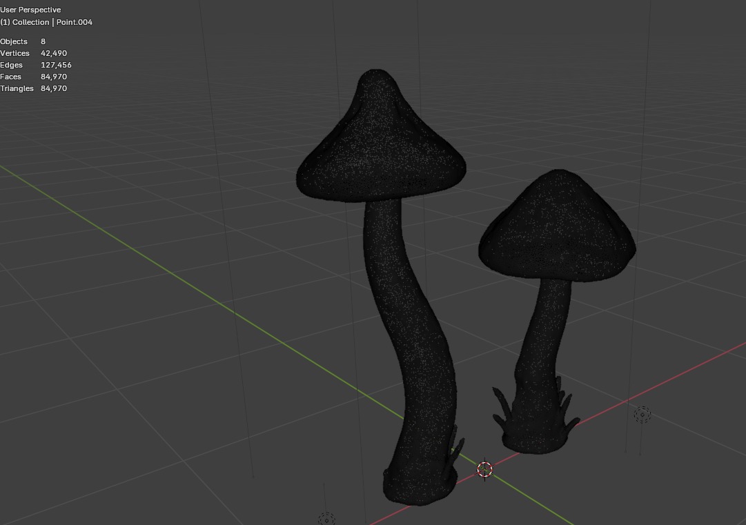Fantasy Mushrooms 3D model_3