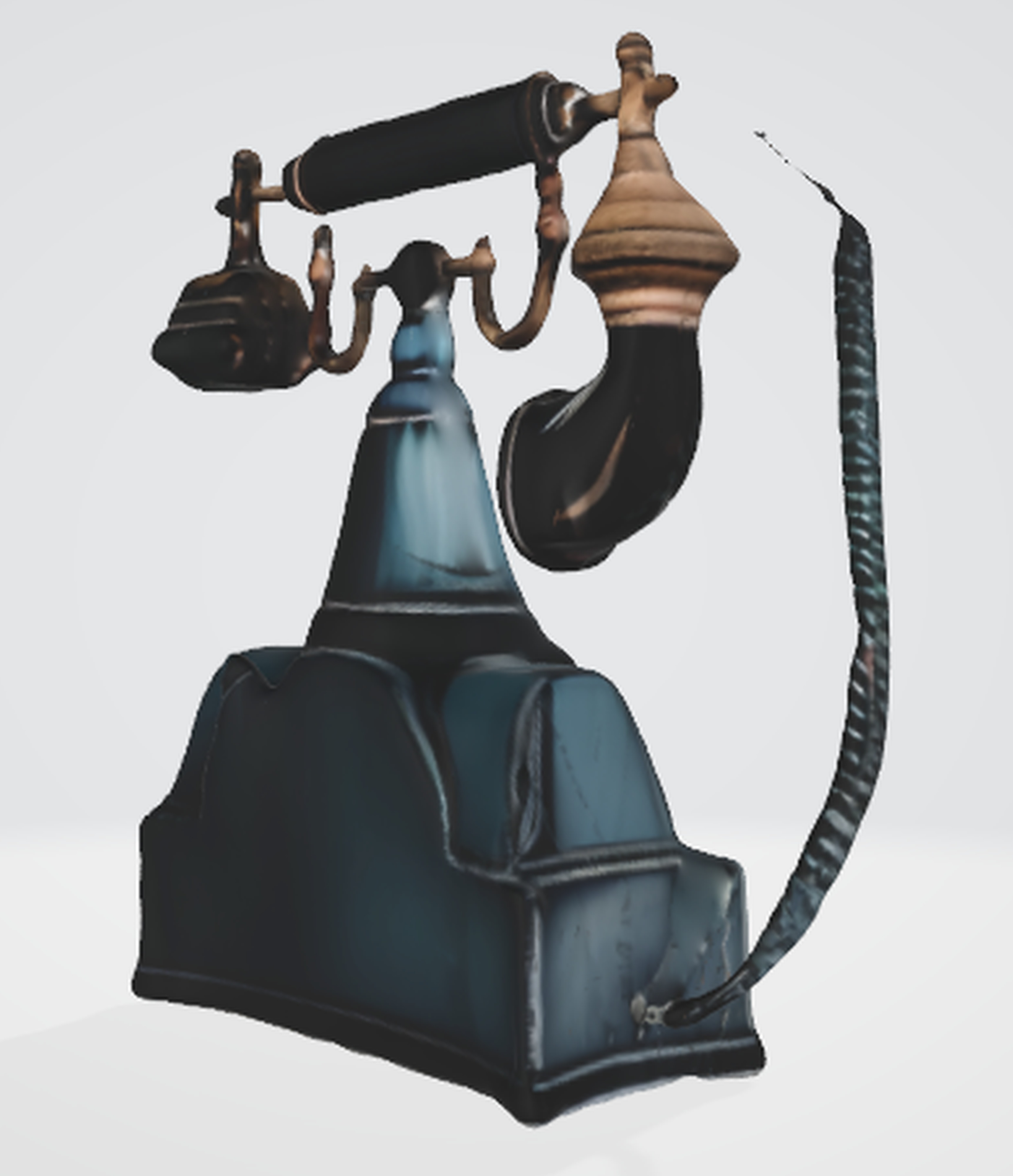 Antique Telephone Model 3D Asset 3D model_3