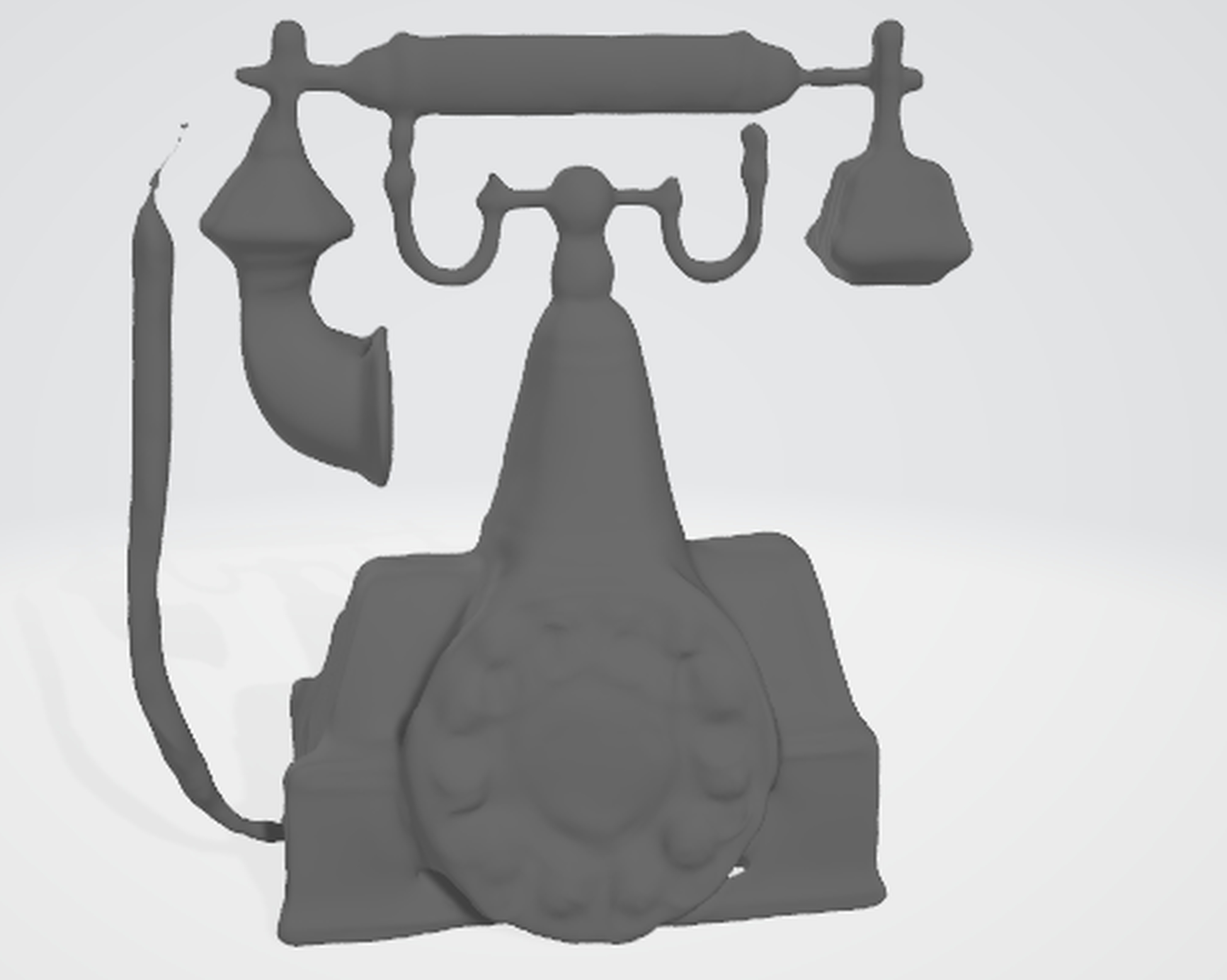 Antique Telephone Model 3D Asset 3D model_6