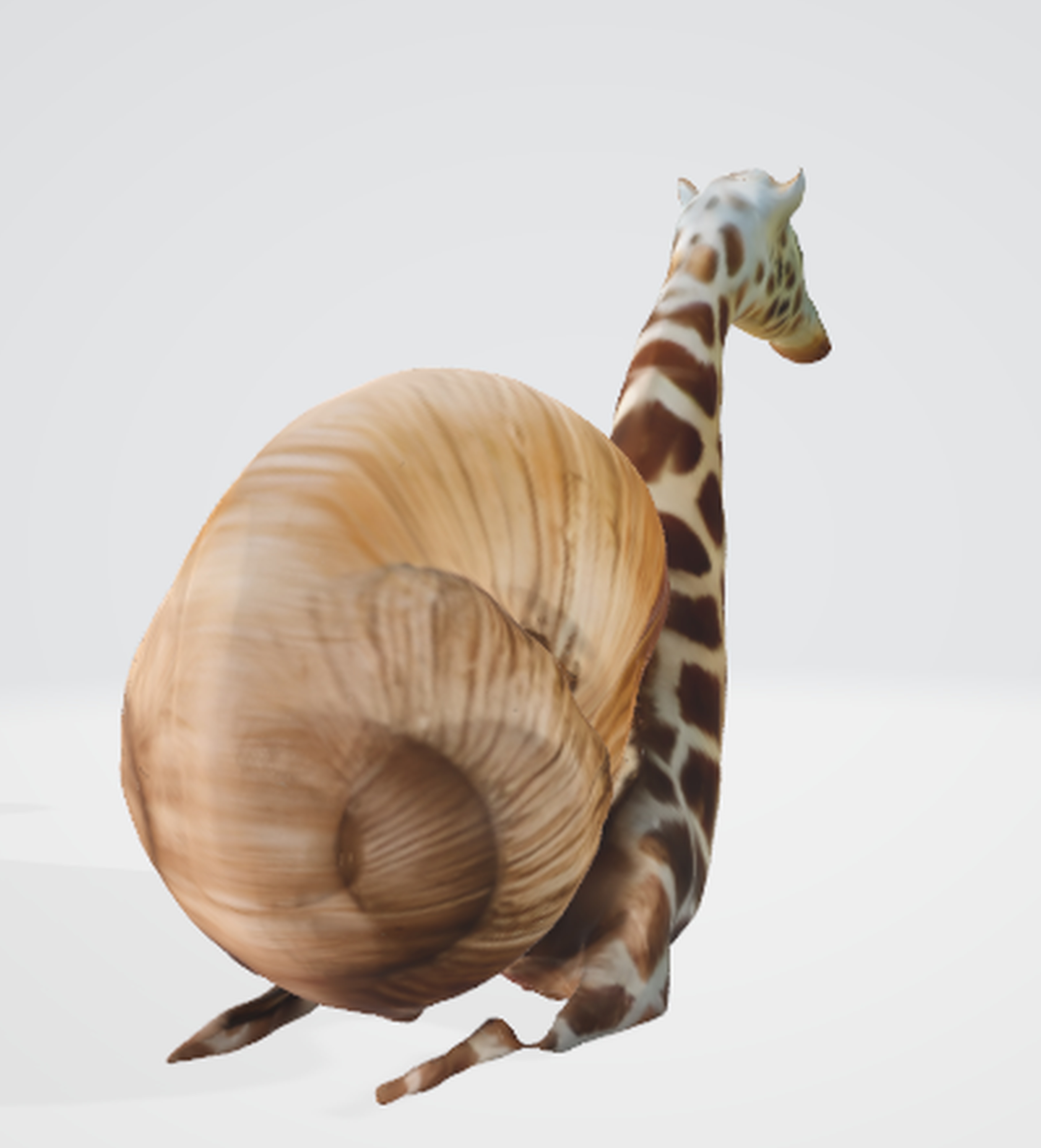 Slug-Shaped Snail 3D Model 3D model_1