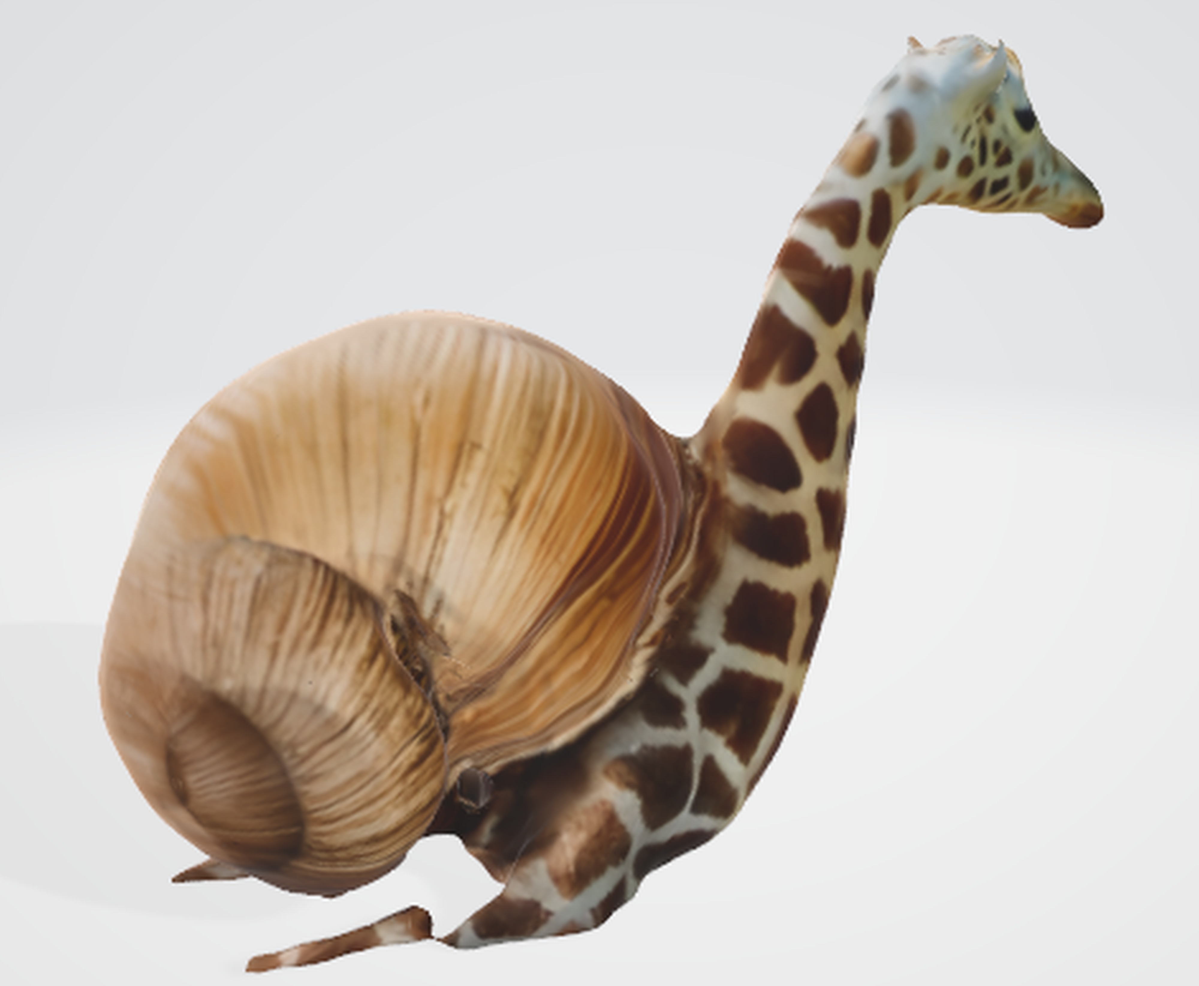 Slug-Shaped Snail 3D Model 3D model_6