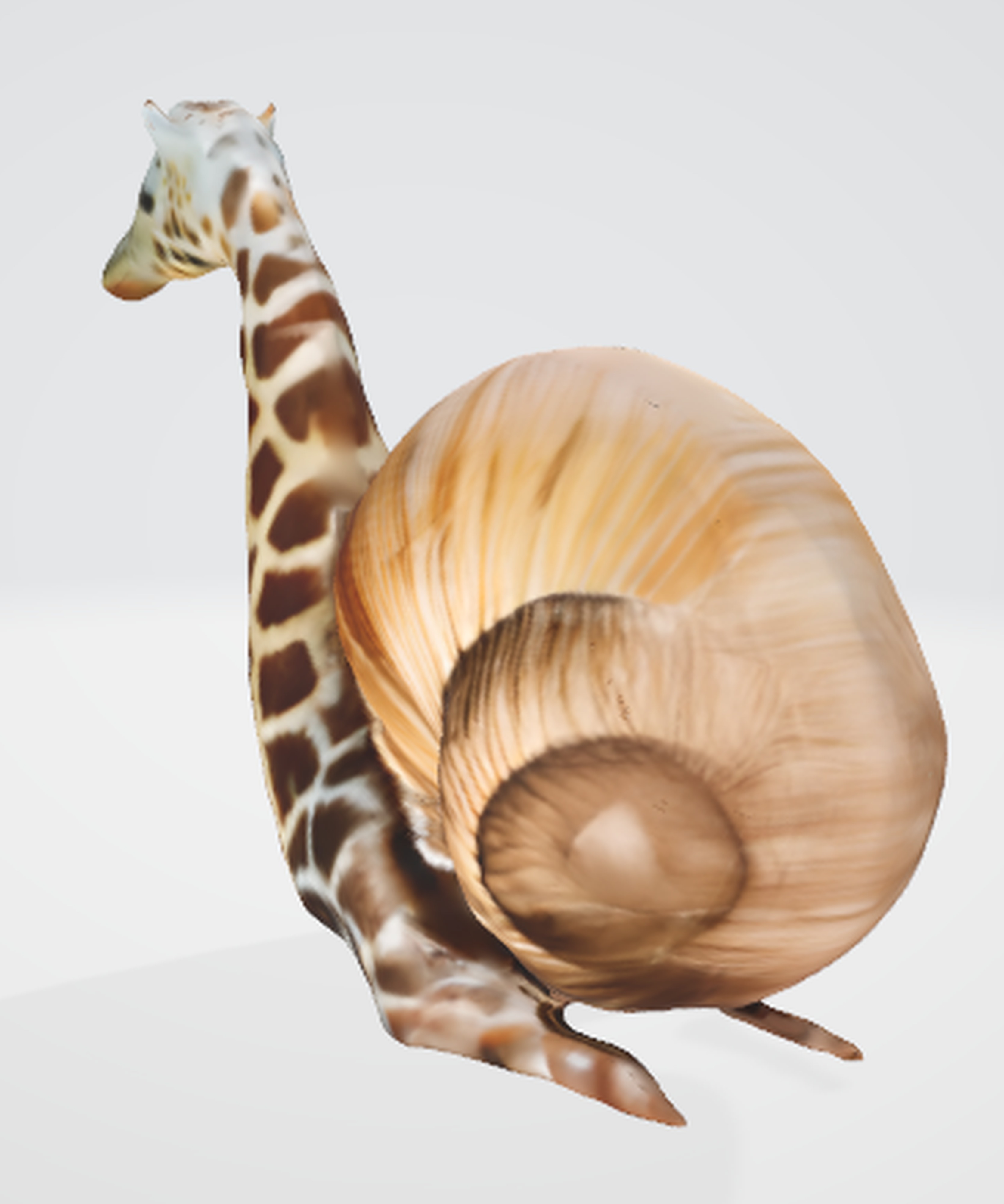 Slug-Shaped Snail 3D Model 3D model_4