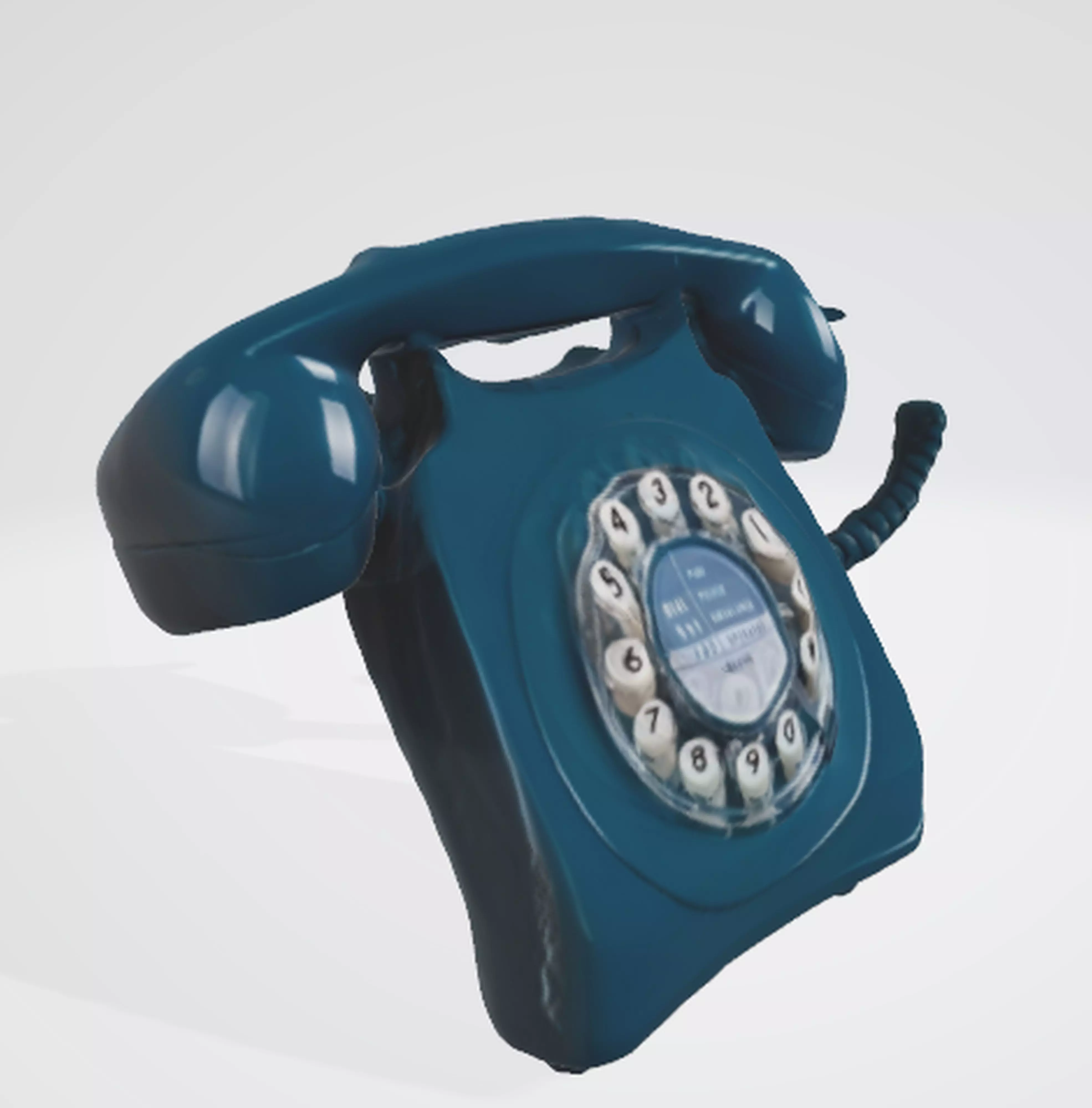 Antique Phone 3D Asset 3D model_0